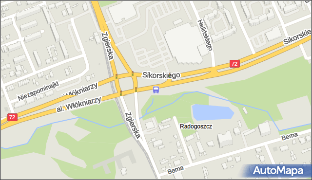 Przystanek Sikorskiego - Zgierska. MPKLodz - Łódź (id 1052) na mapie Targeo
