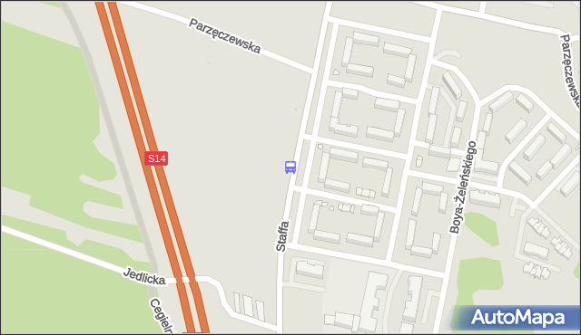 Przystanek Staffa - Os. 650-lecia (Zgierz). MPKLodz - Łódź (id 3002) na mapie Targeo