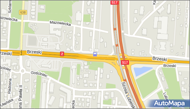 Przystanek szosa lubelska 01. ZTM Warszawa - Warszawa (id 229601) na mapie Targeo