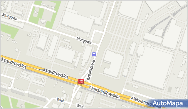 Przystanek Szparagowa - Aleksandrowska. MPKLodz - Łódź (id 1130) na mapie Targeo