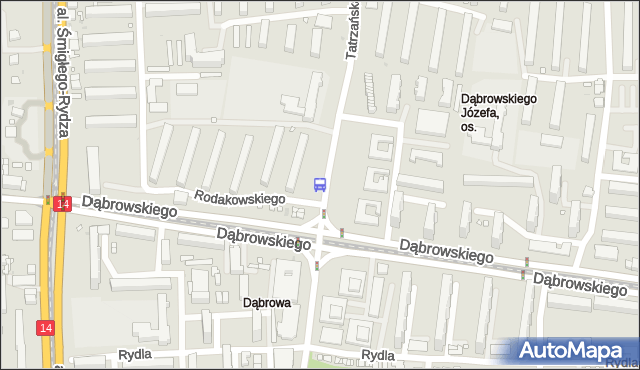 Przystanek Tatrzańska - Dąbrowskiego. MPKLodz - Łódź (id 1165) na mapie Targeo