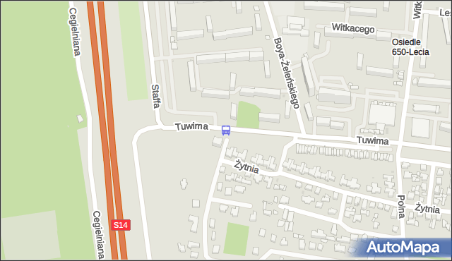 Przystanek Tuwima - Boya-Żeleńskiego (Zgierz). MPKLodz - Łódź (id 3049) na mapie Targeo