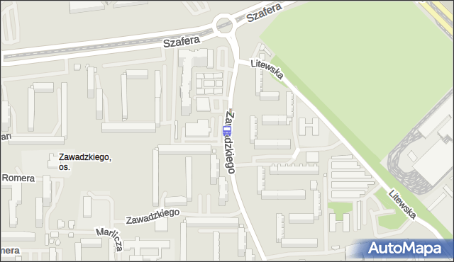 Przystanek Zawadzkiego 11. ZDiTM Szczecin - Szczecin (id 32211) na mapie Targeo