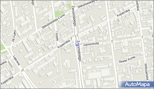 Przystanek Żeromskiego - Kopernika. MPKLodz - Łódź (id 1514) na mapie Targeo
