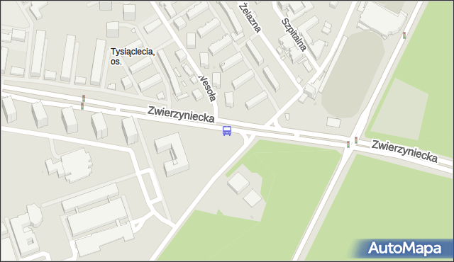 Przystanek ZWIERZYNIECKA/ŚWIERKOWA. BKM - Białystok (id 589) na mapie Targeo