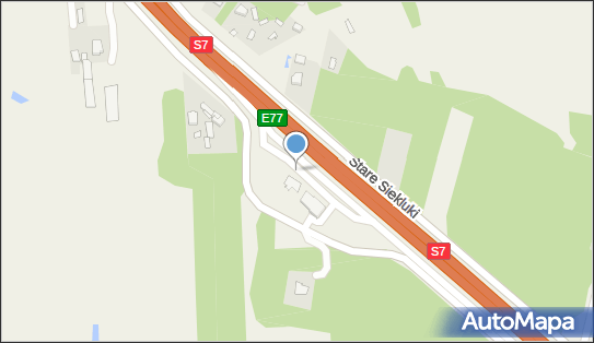 MOP Stare Siekluki, S7, E77, Stare Siekluki - Autostradowy, MOP - Parking