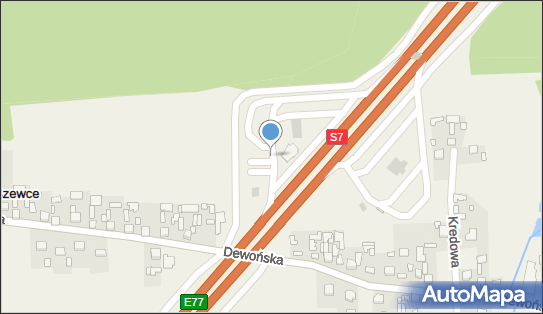 MOP Szewce Zachód, S7, E77, Dewońska, Szewce - Autostradowy, MOP - Parking