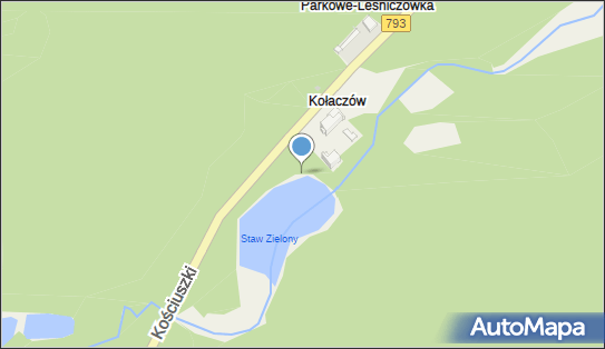 Bezpłatny Parking dla turystów., DW 793, Parkowe-Leśniczówka - Bezpłatny - Parking