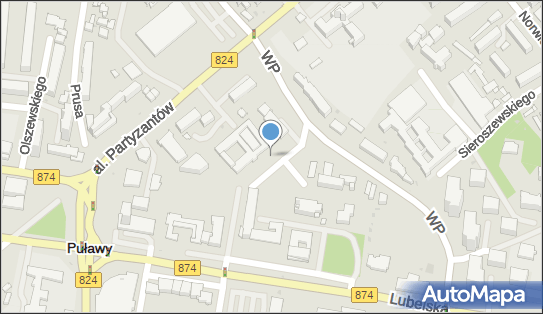 Dom Chemika, Plac Chopina Fryderyka, Puławy 24-100 - Bezpłatny - Parking