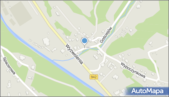 Niewielki utwardzony, Wyzwolenia942 48A, Wisła 43-460 - Bezpłatny - Parking