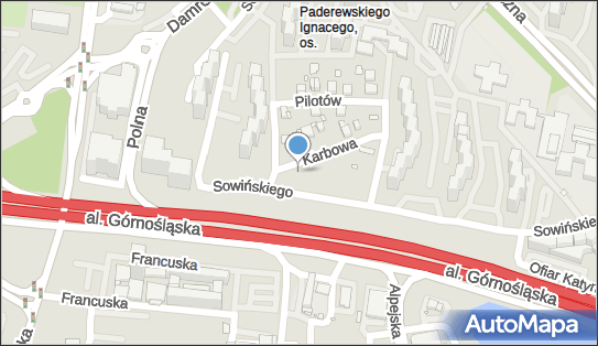 nr 8, Karbowa, Katowice 40-510 - Bezpłatny - Parking
