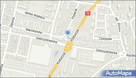 Parking Bezpłatny, Zebrzydowicka 24a, Rybnik 44-217 - Bezpłatny - Parking