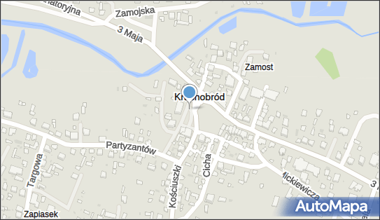 Parking Bezpłatny, Kościuszki Tadeusza, gen. 1, Krasnobród 22-440 - Bezpłatny - Parking