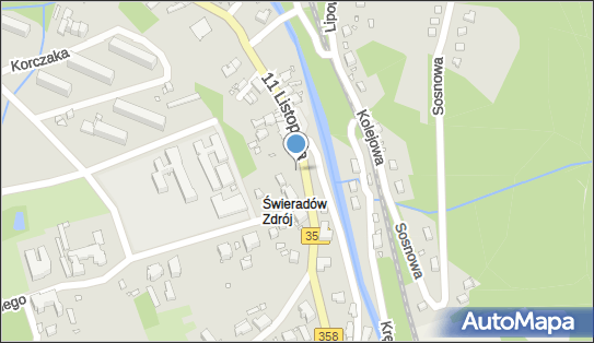 Parking Bezpłatny, 11 Listopada358 1, Świeradów-Zdrój 59-850 - Bezpłatny - Parking