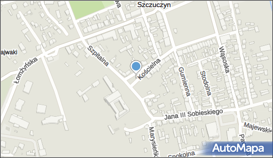 Parking przy kościele, Szpitalna 1, Szczuczyn - Bezpłatny - Parking