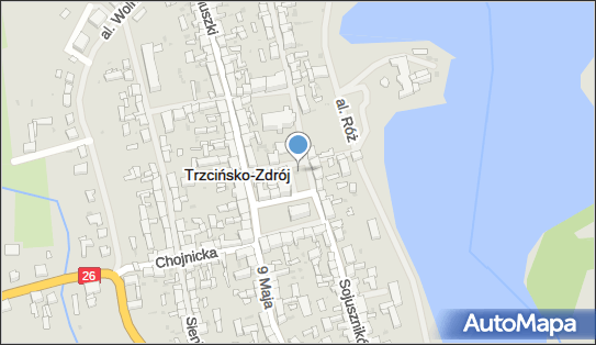 Parking, Wodna, Trzcińsko-Zdrój 74-510 - Bezpłatny - Parking