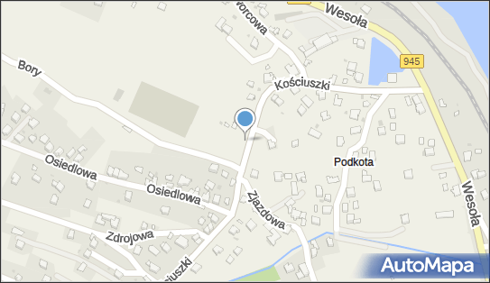 Parking, Kościuszki Tadeusza, gen. 29, Pietrzykowice 34-326 - Bezpłatny - Parking