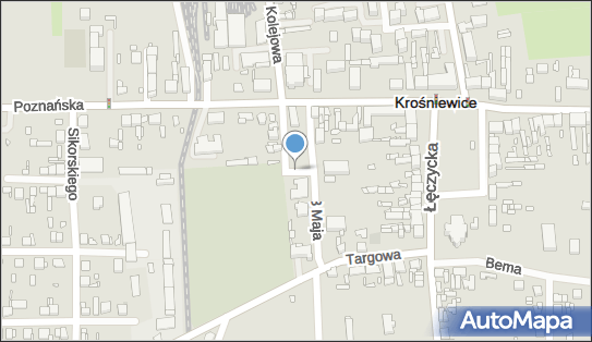 przy cmentarzu, Sienkiewicza / 3 Maja, Krośniewice 99-340 - Bezpłatny - Parking