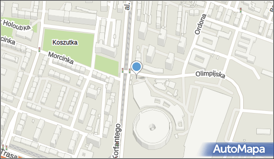 Przy hotelu Olimpijskim, Aleja Korfantego Wojciecha 53b, Katowice 40-160 - Bezpłatny - Parking