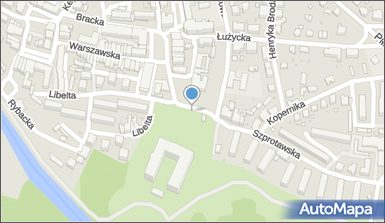 wzdłuż ulicy, Szprotawska, Żagań 68-100 - Bezpłatny - Parking