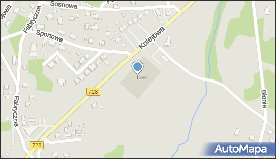 Boisko sportowe, DW 728, Kolejowa, Drzewica - Boisko sportowe