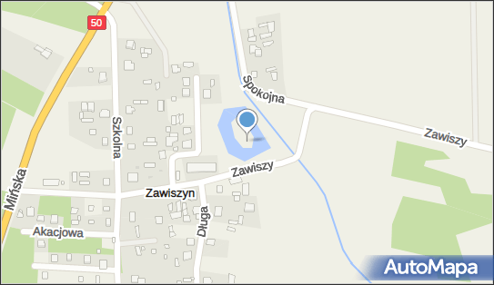 Kapliczka na wyspie, Mikołaja Zawiszy, Zawiszyn 05-280 - Ciekawe miejsce