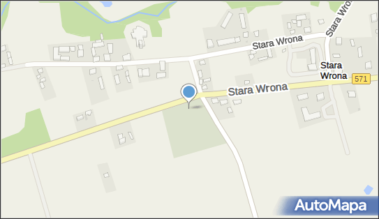 Cmentarz, DW 571, Stara Wrona - Cmentarz