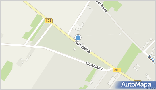 Parafialny w Maciejowicach, DW 801, Maciejowice - Cmentarz