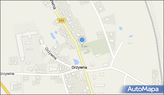 Parafialny, DW 589, Grzywna - Cmentarz