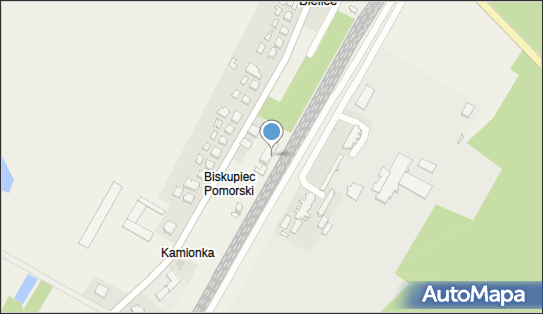 Biskupiec Pomorski, Bielice 27a, Bielice 13-330 - Dworzec kolejowy, Przystanek kolejowy
