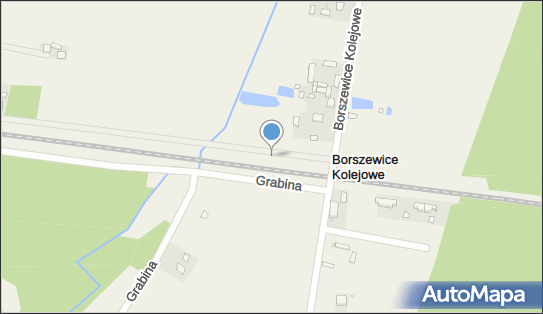 Borszewice (przystanek kolejowy), Grabina, Grabina 98-100 - Dworzec kolejowy, Przystanek kolejowy