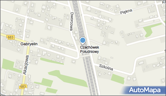 Czachówek Południowy, Dworcowa, Gabryelin 05-505 - Dworzec kolejowy, Przystanek kolejowy