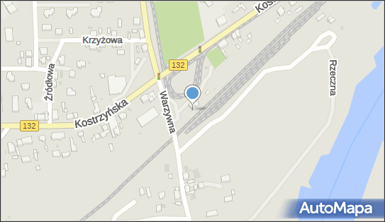 Gorzów Wielkopolski Wieprzyce, Kostrzyńska 55 66-400 - Dworzec kolejowy, Przystanek kolejowy