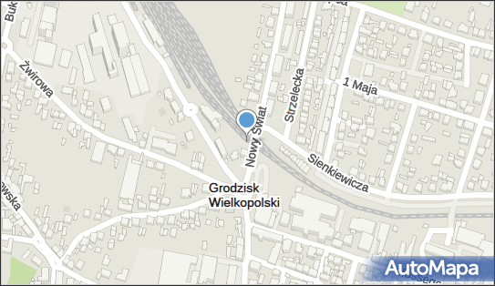 Grodzisk Wielkopolski, Nowy Świat, Grodzisk Wielkopolski 62-065 - Dworzec kolejowy, Przystanek kolejowy