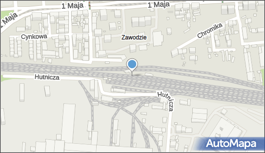 Katowice Zawodzie, Hutnicza, Katowice 40-241 - Dworzec kolejowy, Przystanek kolejowy