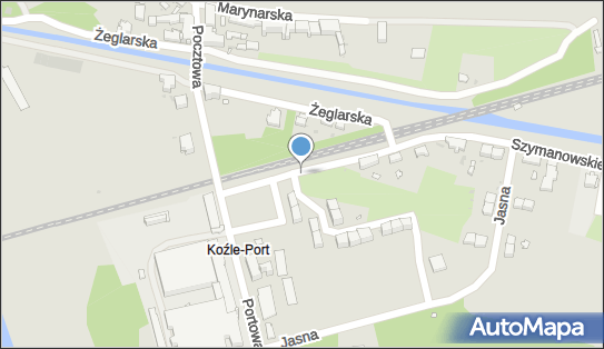 Kędzierzyn Koźle Port, Szymanowskiego Karola, Kędzierzyn-Koźle 47-205, 47-206 - Dworzec kolejowy, Przystanek kolejowy