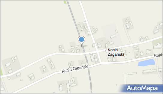 Konin Żagański, Konin Żagański 80, Konin Żagański 68-121 - Dworzec kolejowy, Przystanek kolejowy