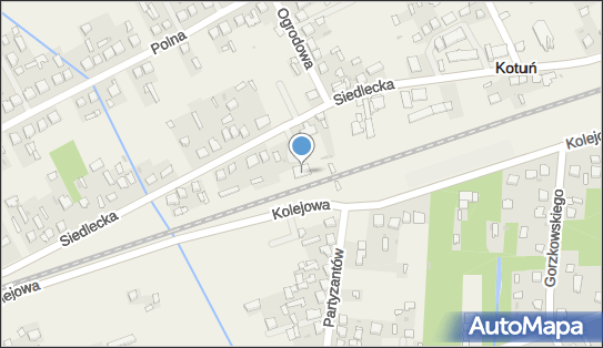 Kotuń, Siedlecka 13b, Kotuń 08-130 - Dworzec kolejowy, Przystanek kolejowy