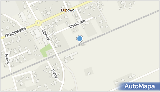 Łupowo, Owocowa, Łupowo 66-450 - Dworzec kolejowy, Przystanek kolejowy