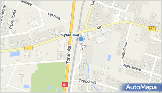Łysomice, Leśna 1, Łysomice 87-148 - Dworzec kolejowy, Przystanek kolejowy