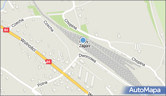 Nowy Zagórz, Dworcowa 7, Zagórz 38-540 - Dworzec kolejowy, Przystanek kolejowy