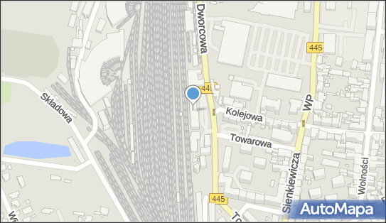 Ostrów Wielkopolski, Dworcowa445 1, Ostrów Wielkopolski 63-400 - Dworzec kolejowy, Przystanek kolejowy