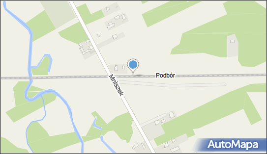 Podbór, Mniszek, Mniszek 26-625 - Dworzec kolejowy, Przystanek kolejowy