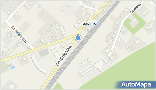 Sadlinki, DW532, Grudziądzka, Sadlinki 82-522 - Dworzec kolejowy, Przystanek kolejowy