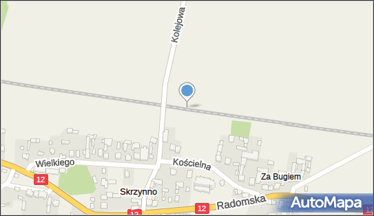 Skrzynno, Kolejowa, Skrzynno 26-432 - Dworzec kolejowy, Przystanek kolejowy