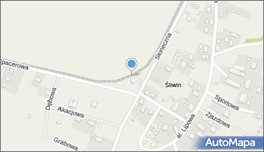 Śliwin, Spacerowa 10, Śliwin 72-344 - Dworzec kolejowy, Przystanek kolejowy