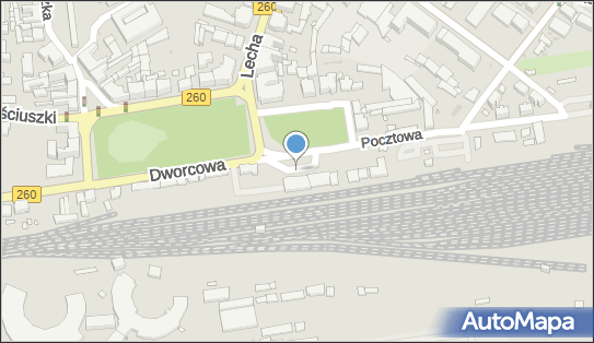 Stacja, Dworzec kolejowy, Dworcowa260 7, Gniezno 62-200 - Dworzec kolejowy, Przystanek kolejowy