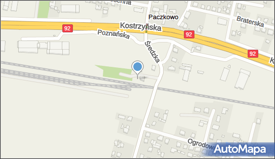 Stacja, Dworzec kolejowy, Średzka 4, Paczkowo 62-021 - Dworzec kolejowy, Przystanek kolejowy