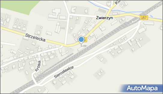 Strzelce Krajeńskie Wschód, DW156, Wojska Polskiego 5, Zwierzyn 66-542 - Dworzec kolejowy, Przystanek kolejowy