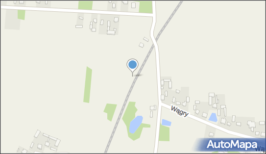 Wągry (przystanek kolejowy), Wągry, Wągry 95-063 - Dworzec kolejowy, Przystanek kolejowy